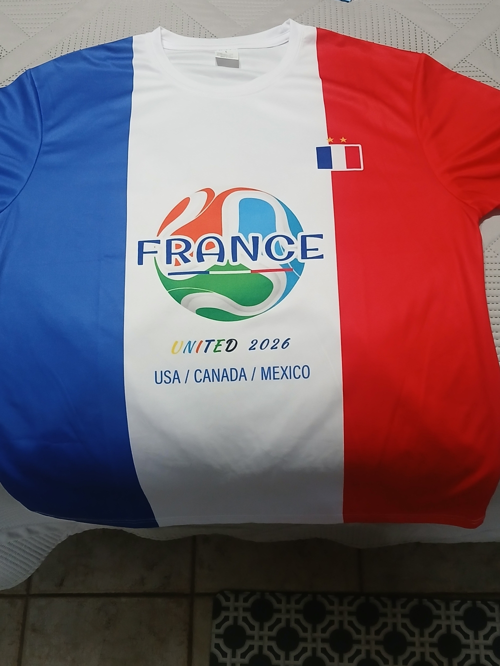 France Tricolor Men's Shirt - White, Blue & Red FIFA World Cup 2026 Lmtd